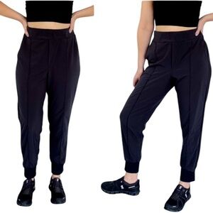 Zella black high rise tapered ankle loose fit jogger workout pants size medium